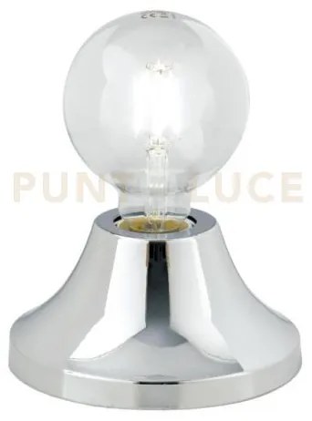 Lumetto vesevus cromo 1 luce attacco e27 15x15x8cm in metallo