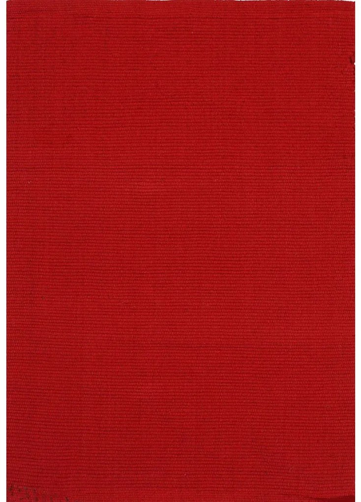 Tappeto arredo in cotone 100% Unito rosso