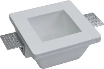 Portafaretto GU10 ed MR16 Quadrato in Gesso Pitturabile Ø120x120 mm