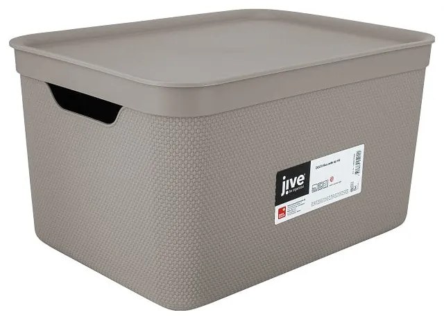 Scatola di plastica con coperchio Deco - Rotho