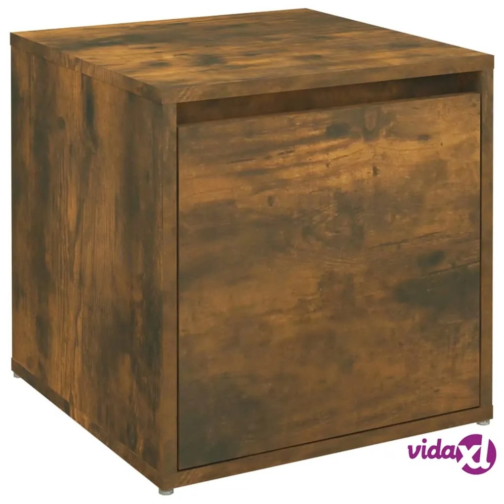 vidaXL Cassetto Contenitore Rovere Fumo 40,5x40x40cm Legno Multistrato