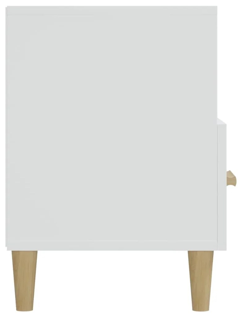 Mobile Porta TV Bianco Lucido 102x36x50 cm in Legno Multistrato