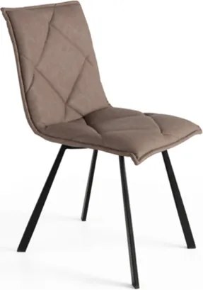 Sedia pranzo Ecopelle Tortora - moderno ROLL 2 sedie