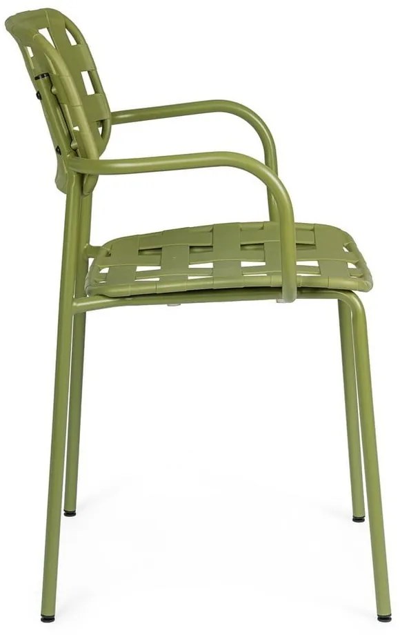 Sedie da esterno in set verdi in metallo 4 pz Clover – Bizzotto