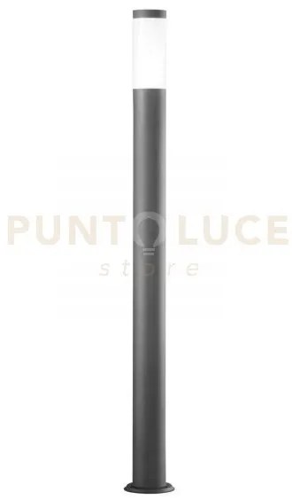 Palo tokyo antracite 1 luce attacco e27 ip44 11,5x110cm in acciaio ...