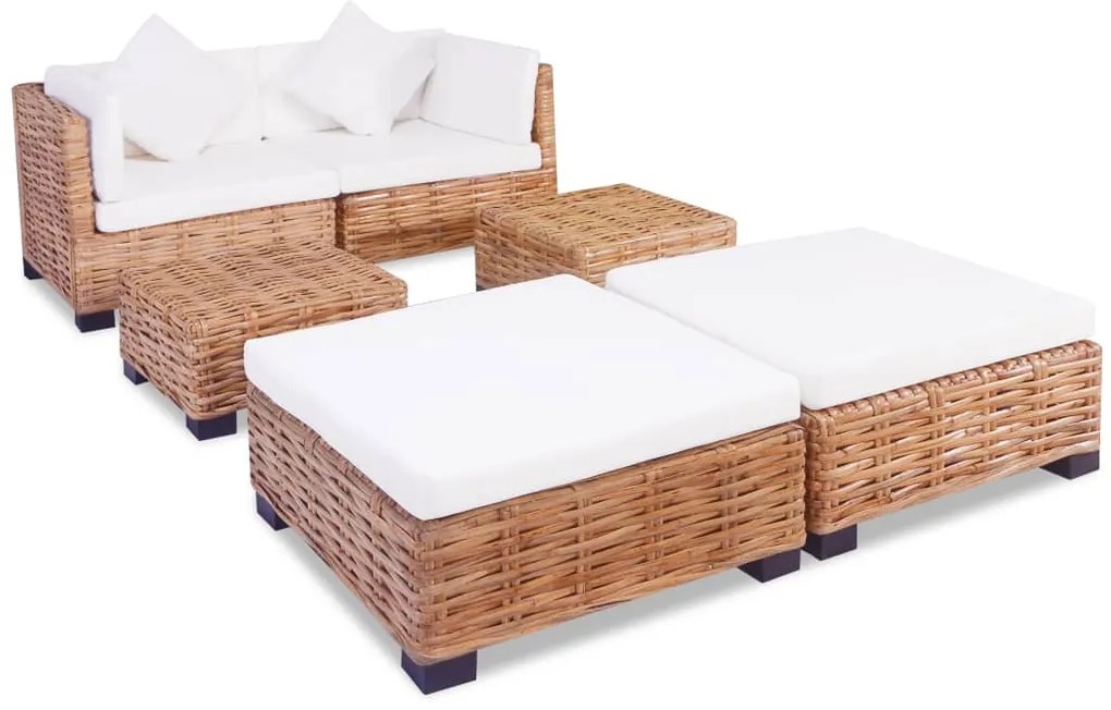 Set divano 16 pz in rattan naturale