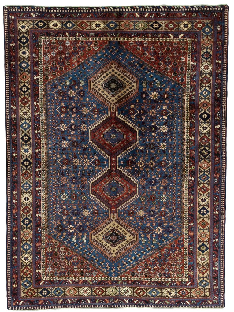 Yalameh Tappeto persiano 220 x 300 Blu (Iran) Annodato A Mano