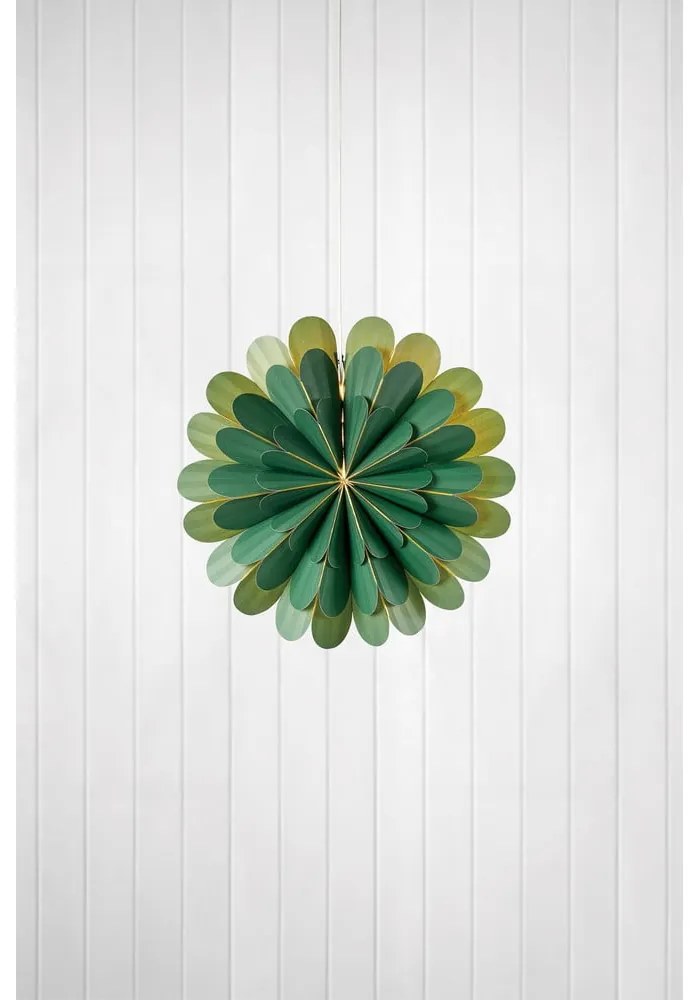 Decorazione luminosa verde con motivo natalizio ø 45 cm Marigold - Markslöjd