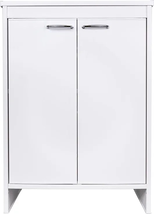 Mobile Lavanderia da Esterno 60x49x84 cm in PVC Bianco...