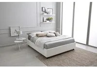 Letto Sommier Matrimoniale in Similpelle Bianca Zara