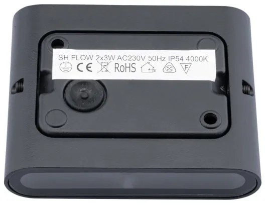 Applique a LED da esterno FLOW 2xLED/3W/230V IP54 nero