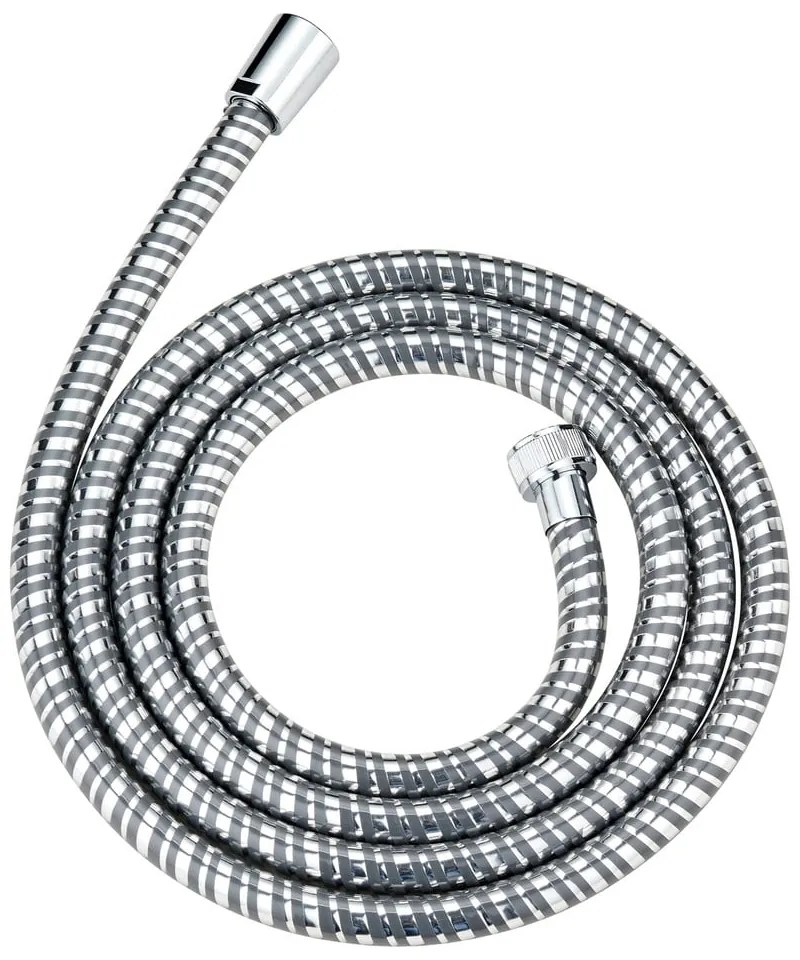 Soffione doccia con tubo flessibile color argento lucido Basic Line – Wenko
