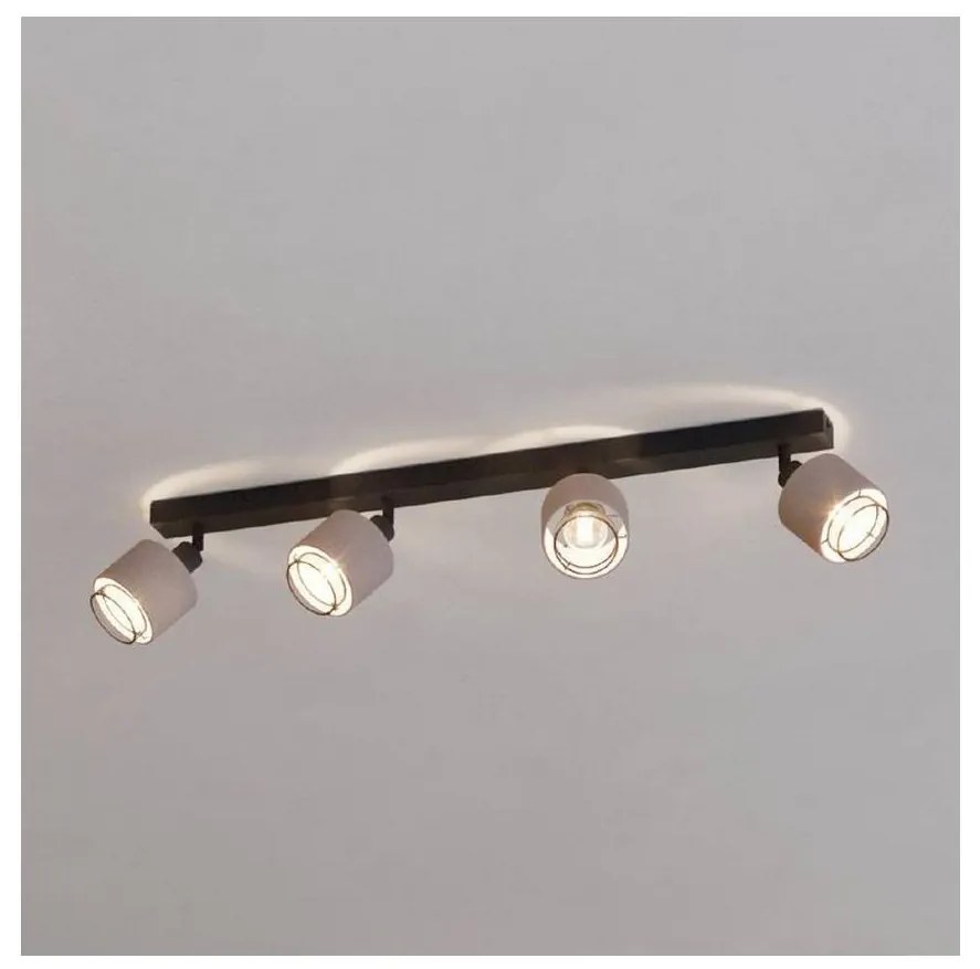 Eglo 43659 - Faretto ROSLEY 4xE14/40W/230V nero/beige