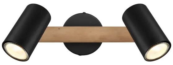 Globo 57913-2 - Luce Spot HERTI 2xGU10/5W/230V legno/metallo