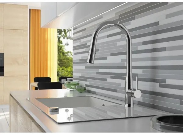 Deante BDH_072M - Rubinetto lavello con doccetta estraibile LUKRECJA cromo lucido