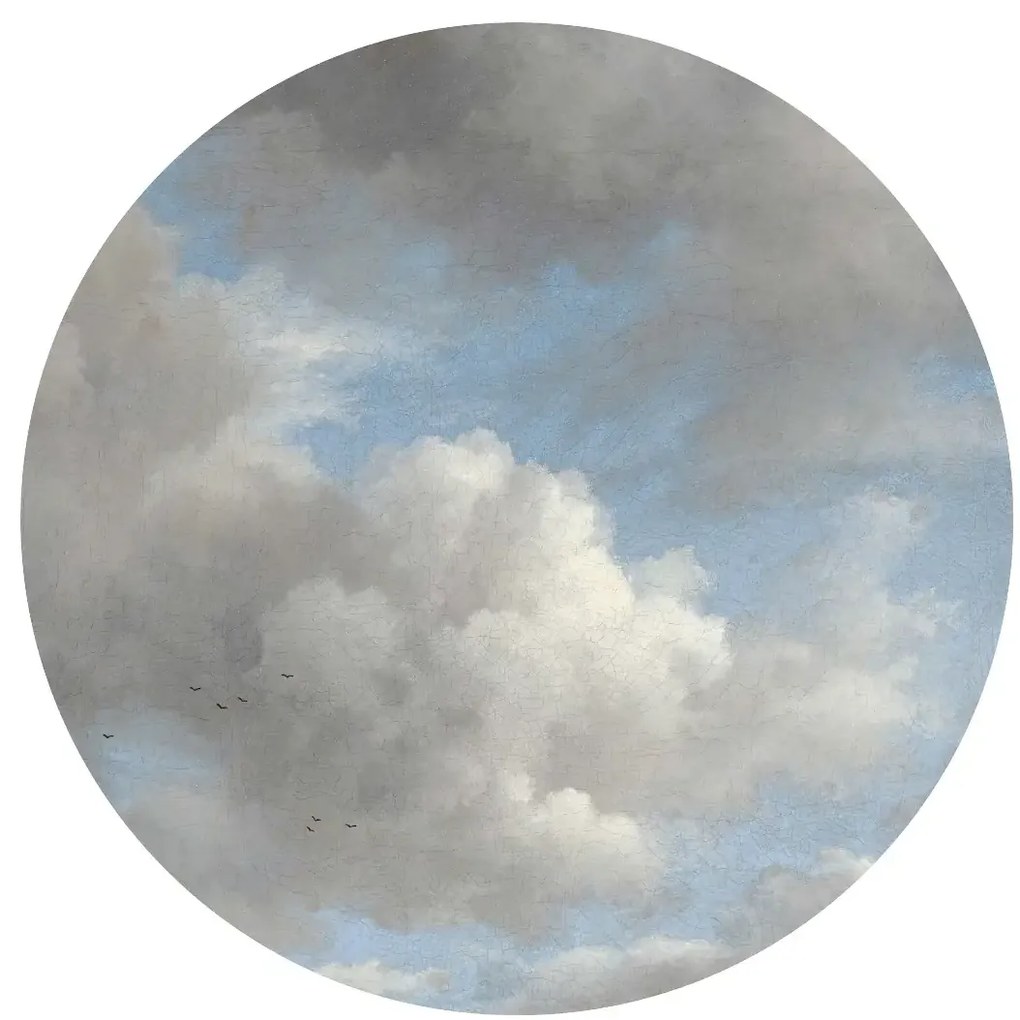 KEK Amsterdam Carta da parati panoramica Golden Age Clouds 2 Circle - Multicolor - Durchmesser 1,425m