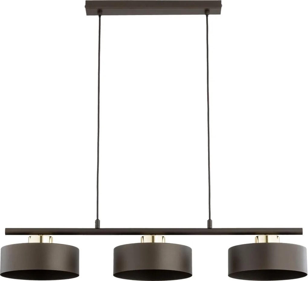 Lampadario a cavo SELIA 3xE27/15W/230V marrone