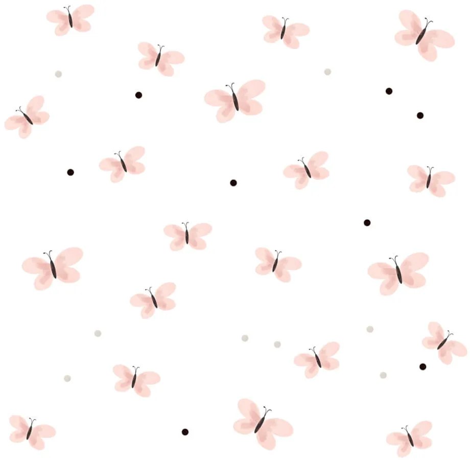Adesivi murali per bambina - Papillon rosa | Inspio
