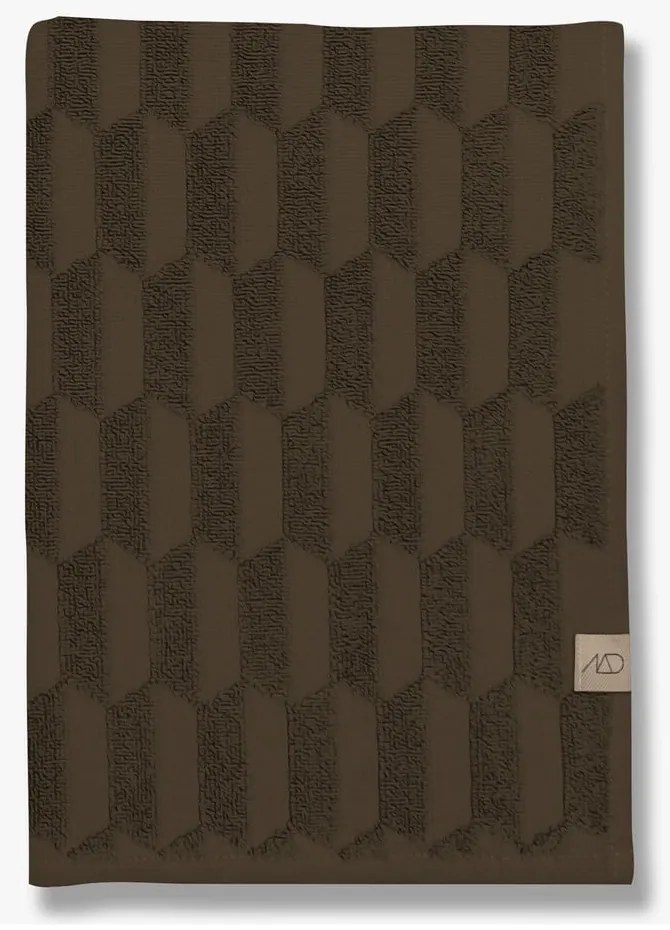Set di 2 asciugamani in cotone marrone scuro 35x55 cm Geo - Mette Ditmer Denmark