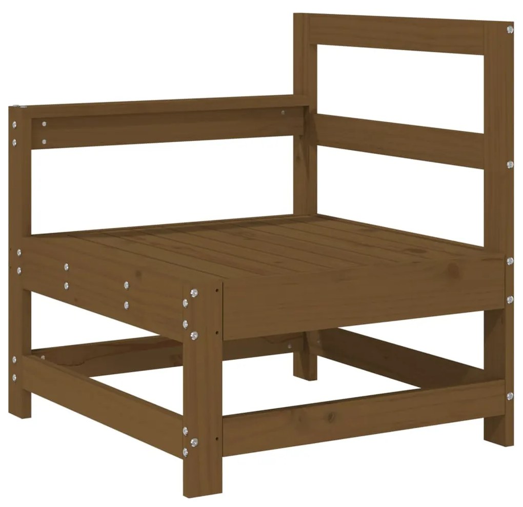 Set Salotto da Giardino 5 pz Miele in Legno Massello di Pino