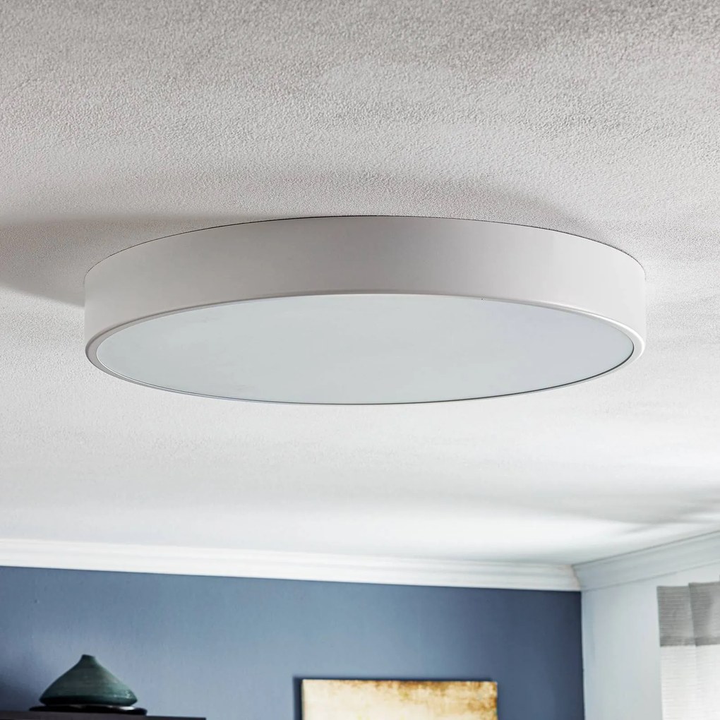 TEMAR LIGHTING Plafoniera Cleo, Ø 60 cm, IP20, bianco, metallo, E27