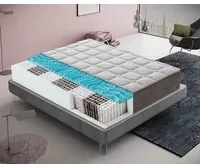 Materasso Matrimoniale 180x200 a molle insacchettate, 4 cm memory foam, ortopedico, 800 molle insacchettate, 9 zone di comfort