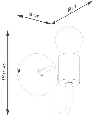 Sollux SL.1664 - Applique TIMBO 1xE27/15W/230V bianco/beige/faggio