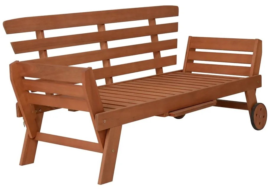 Panca da giardino marrone in legno massiccio Rincon – Garden Pleasure