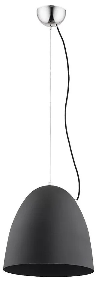 Lampadario a sospensione con filo ZETES 1xE27/15W/230V nero