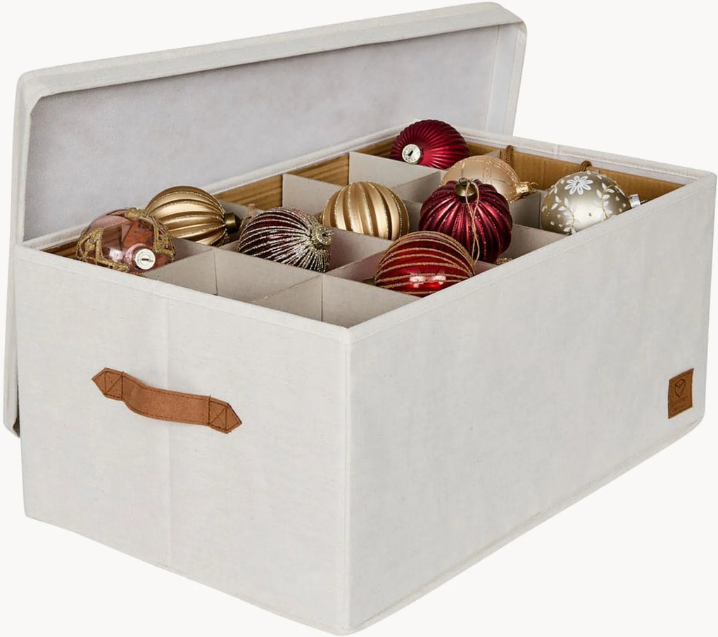 Organizer per palline di Natale in lino Premium