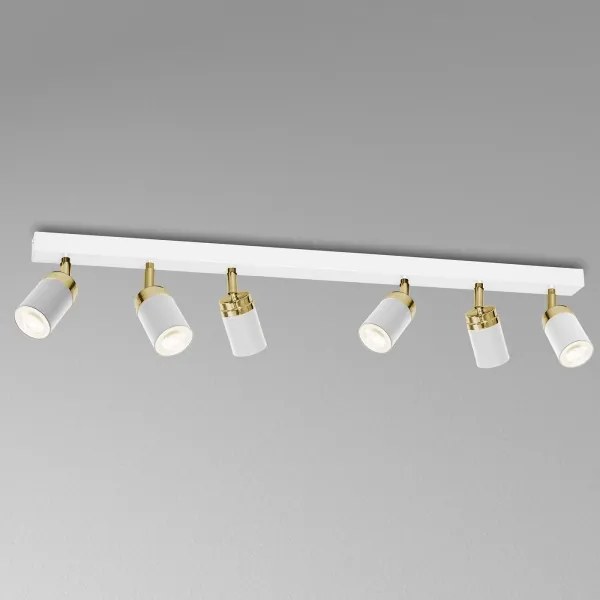 Faretto RENO 6xGU10/60W/230V bianco/dorato