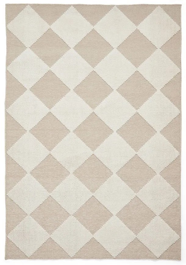 Tappeto bianco e beige lavabile 160x230 cm Lyna Beige&amp;White – Think Rugs