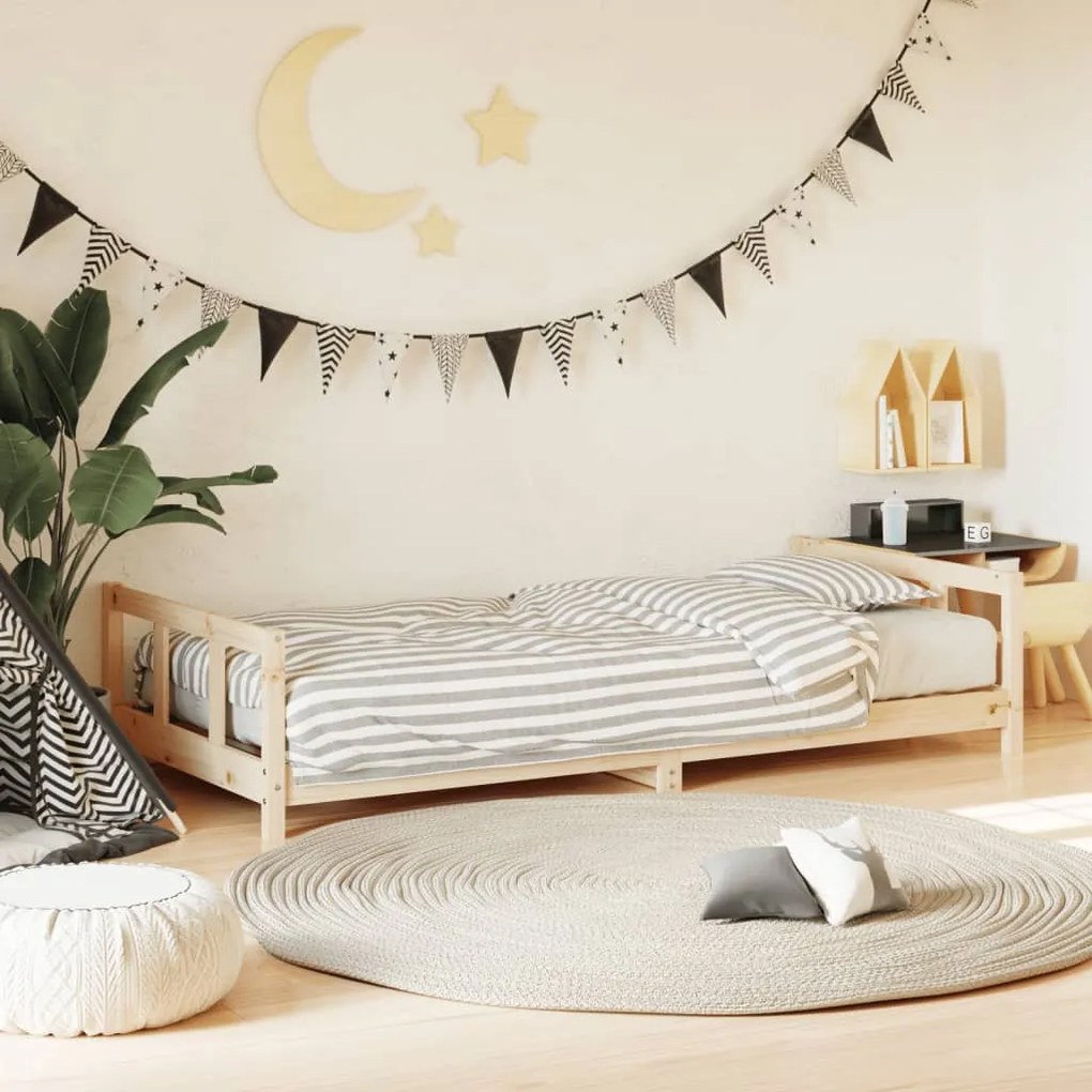 Giroletto Per Bambini 90x190 Cm İn Legno Massello Di Pino /
