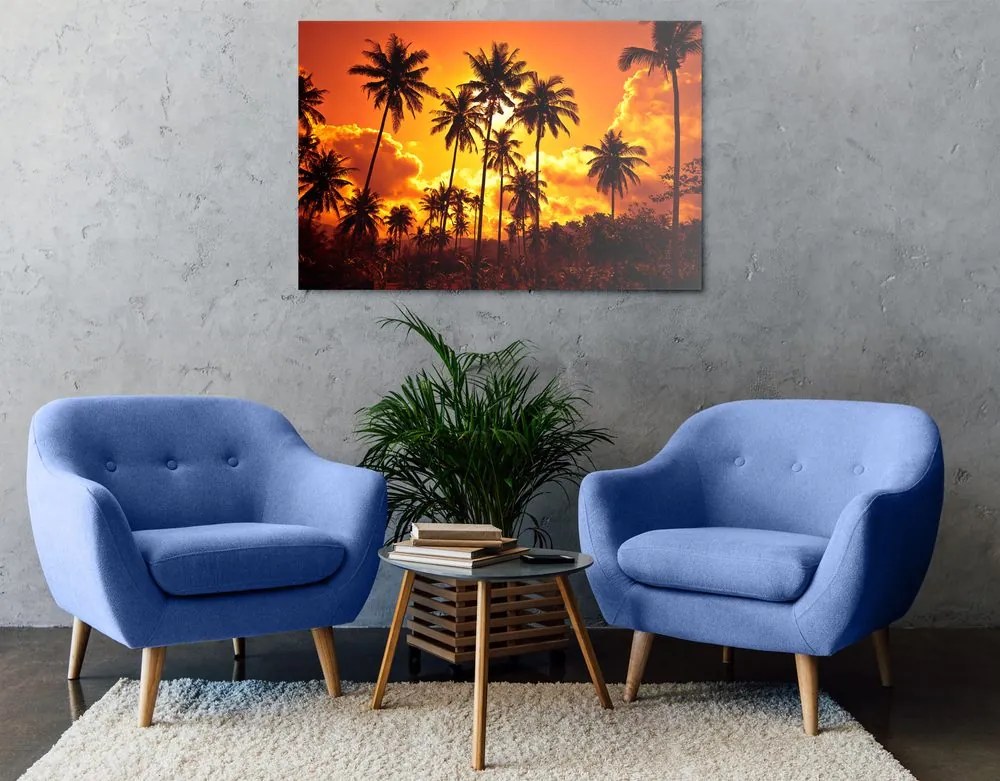 Quadro su tela – Palme di cocco sulla spiaggia