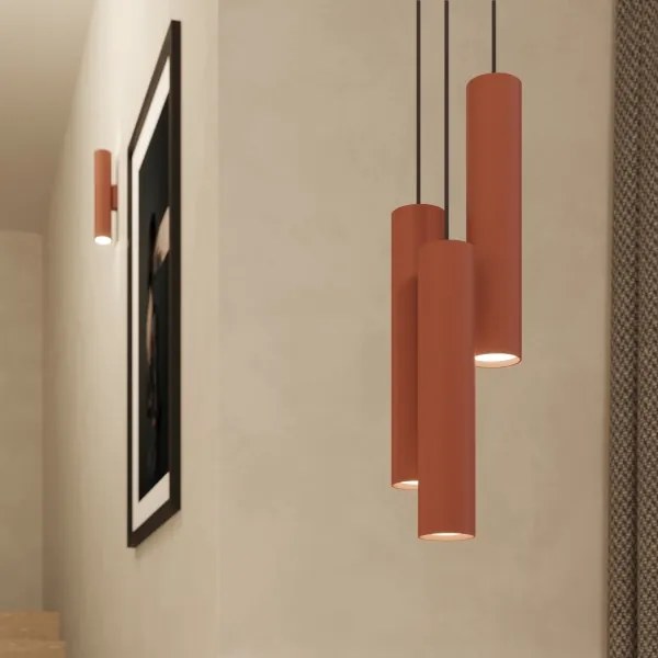 Sollux SL.1489 - Lampadario a sospensione con filo LAGOS 1xGU10/10W/230V rosso