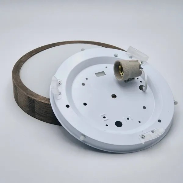 Brilagi-LED RGBW Plafoniera dimmerabile CARVALHO SLIM 1xE27/15W/230V Wi-Fi rovere Ø 27 cm