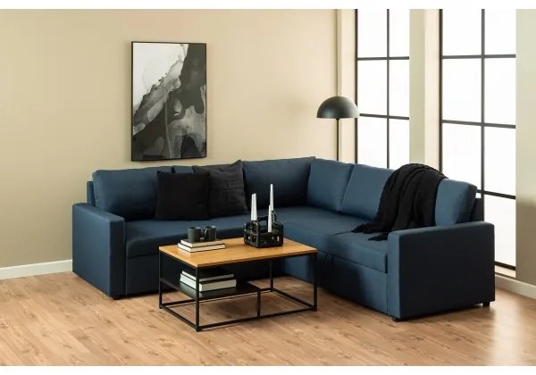 Tavolino da salotto CORA rovere/nero