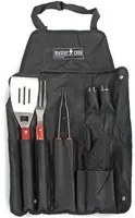 Set 5 Utensili Accessori per Barbecue con Grembiule e Guanto Master Cook