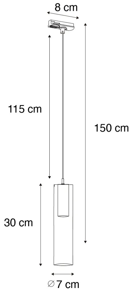 Lampada a sospensione moderna dorata per sistema a binario monofase - Iconic Lloyd