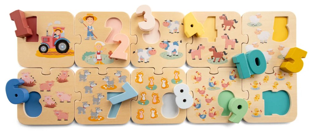 Puzzle - Impariamo i numeri - Fattoria