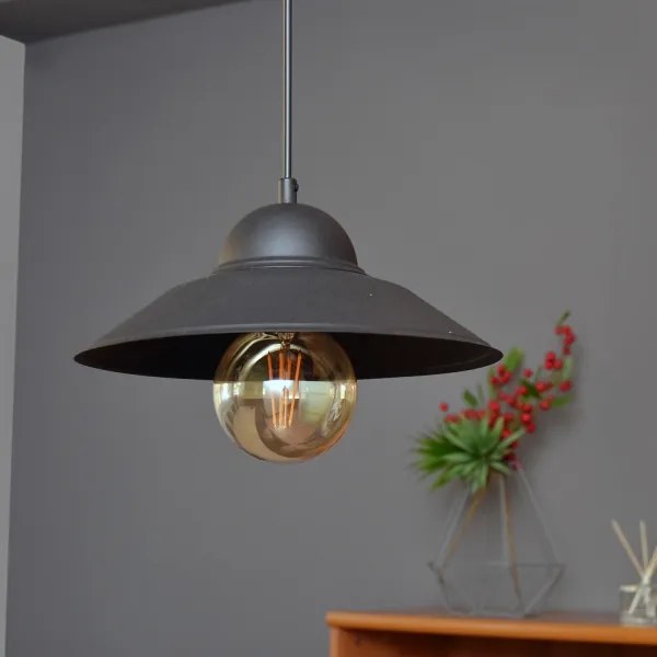 Lampadario a sospensione con filo SORAPIS 1xE27/15W/230V nero