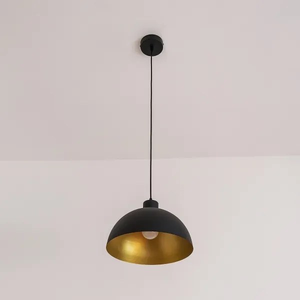 Lampadario a cavo VESPER 1xE27/15W/230 Ø 30 cm nero/oro