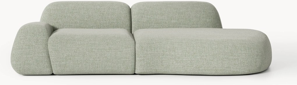 Chaise componibile 3 posti in bouclé Wolke