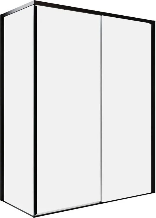 Lato fisso per box doccia Record H 196.5 cm vetro trasparente profilo nero dx