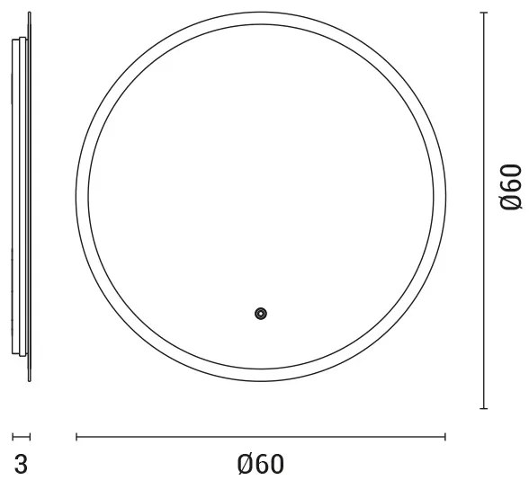 Specchio retroilluminato LED da bagno LED/15W/230V 4000K IP44