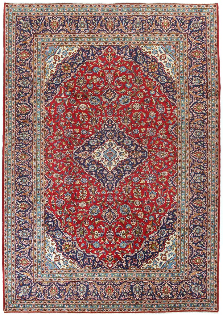 Kashan Tappeto 250 x 360 (Iran) Annodato A Mano