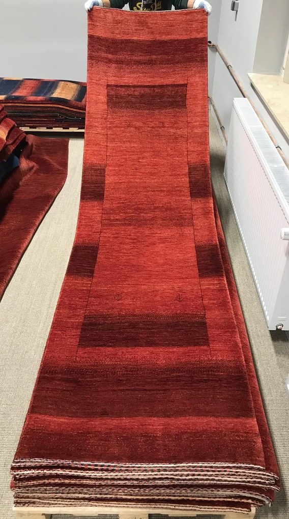 Loribaft Tappeto persiano 80 x 280 Rosso (Iran) Annodato A Mano