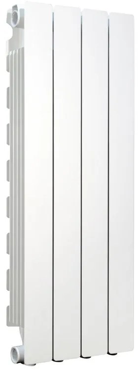 Radiatore acqua calda PRODIGE MODERN in alluminio, 4 elementi, interasse 800 mm, bianco
