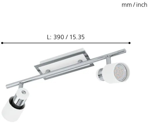 Eglo 92085 - Faretto LED DAVIDA 2xGU10-LED/5W/230V