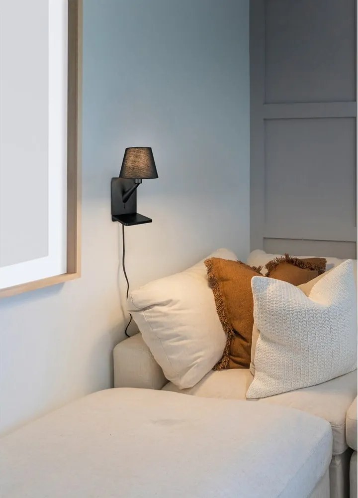 Lampada da parete nero opaco Comfort - Trio